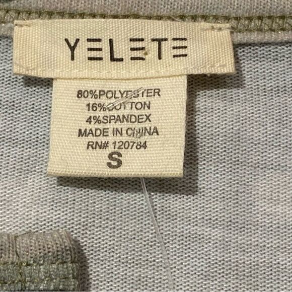 NWT Yelete Camo Long Sleeve Round Hem Keyhole Neckline Women's Size S - Picture 6 of 13